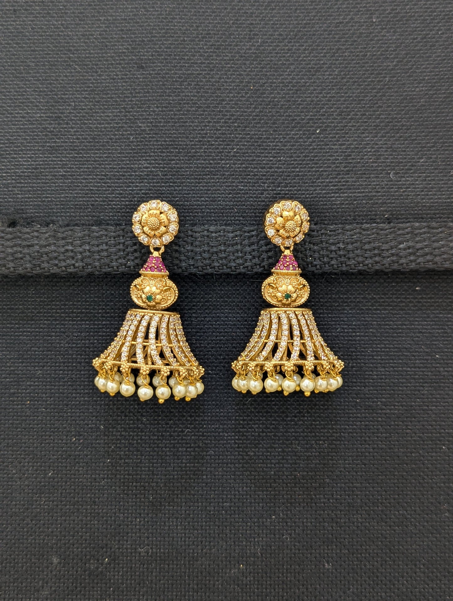 Antique CZ Designer Jhumka