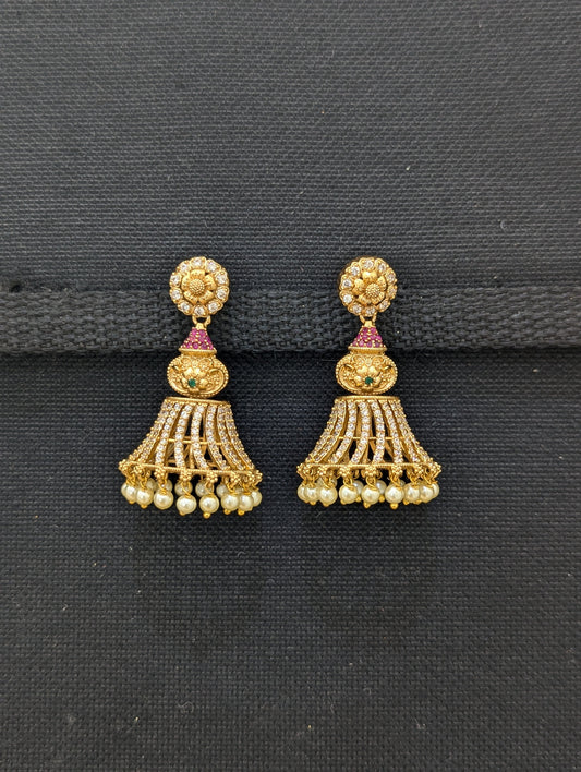 Antique CZ Designer Jhumka