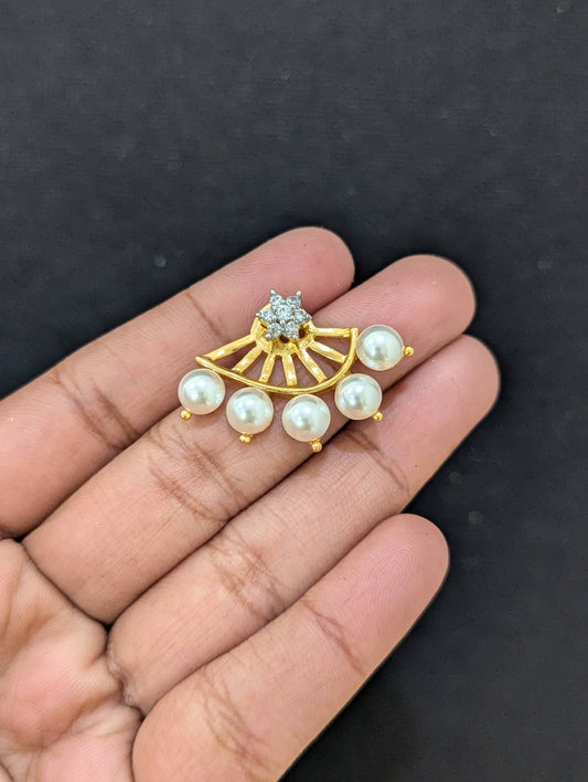 Front Back CZ Pearl Earrings