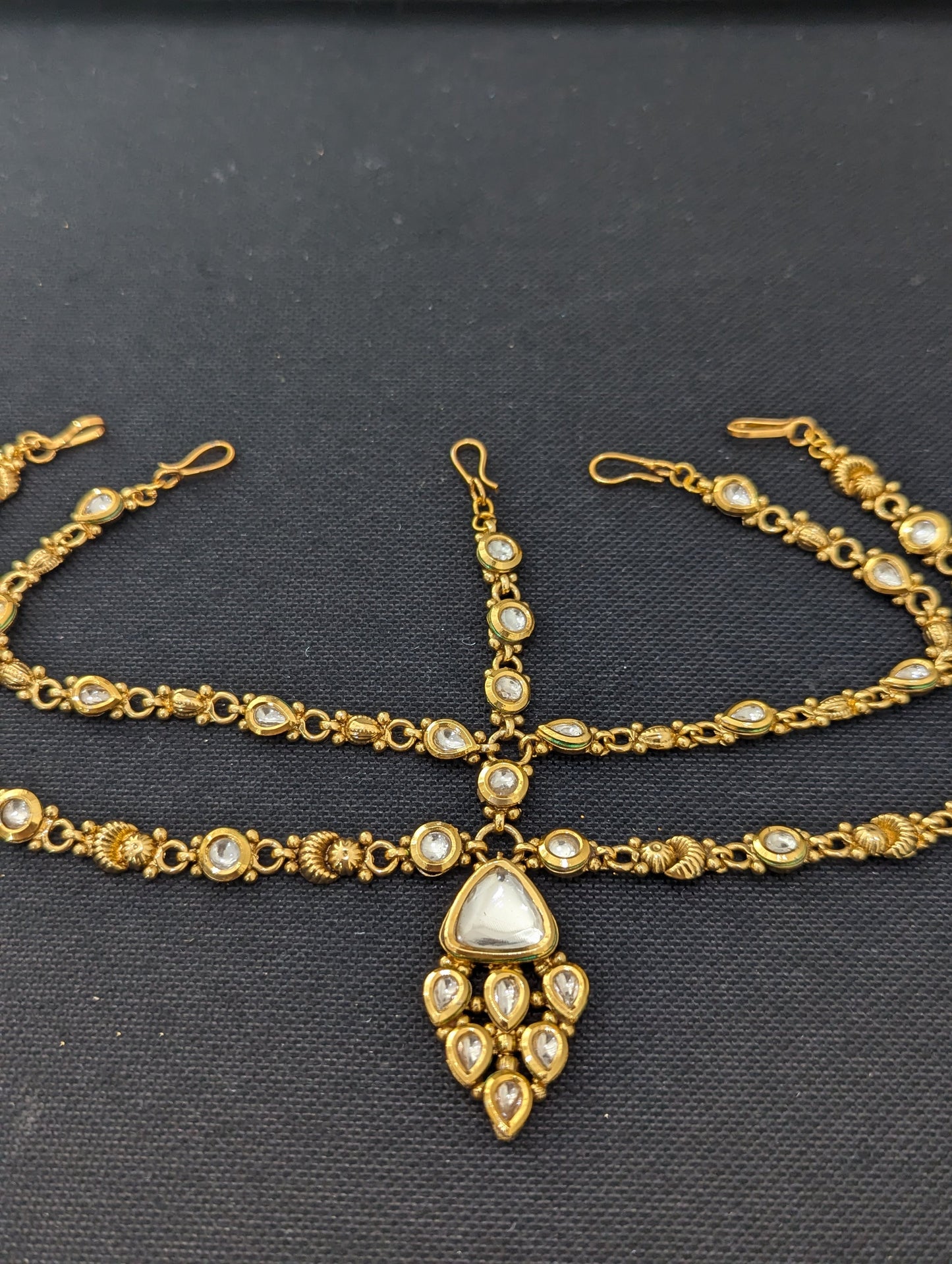 Traditional Gold plated Kundan Damini / Matha patti