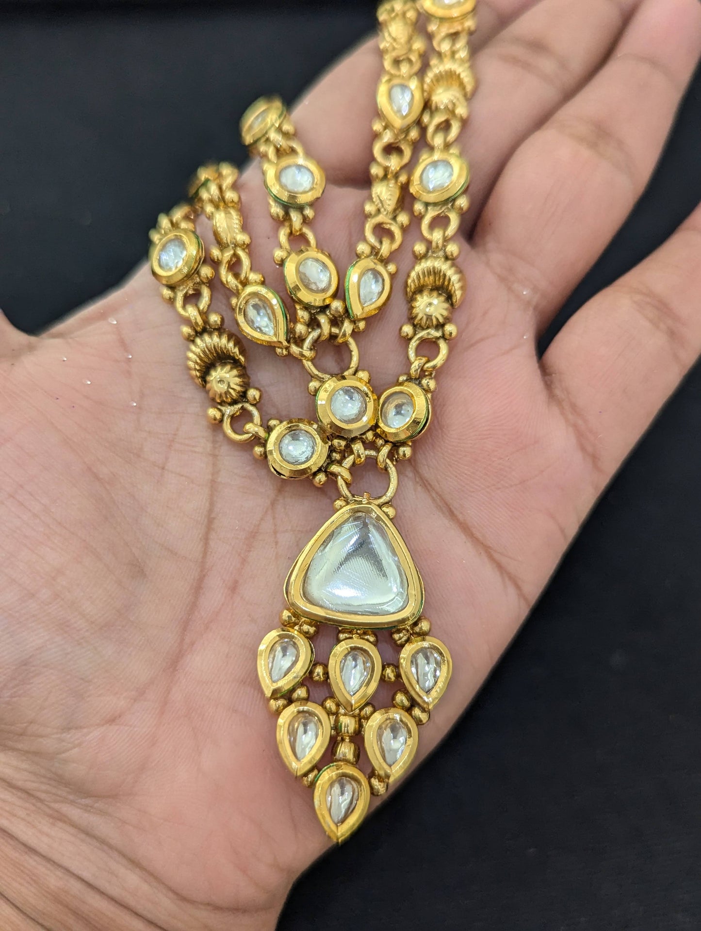 Traditional Gold plated Kundan Damini / Matha patti