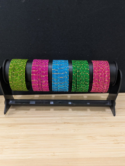 Colorful glitter dot 1 dozen Bangles