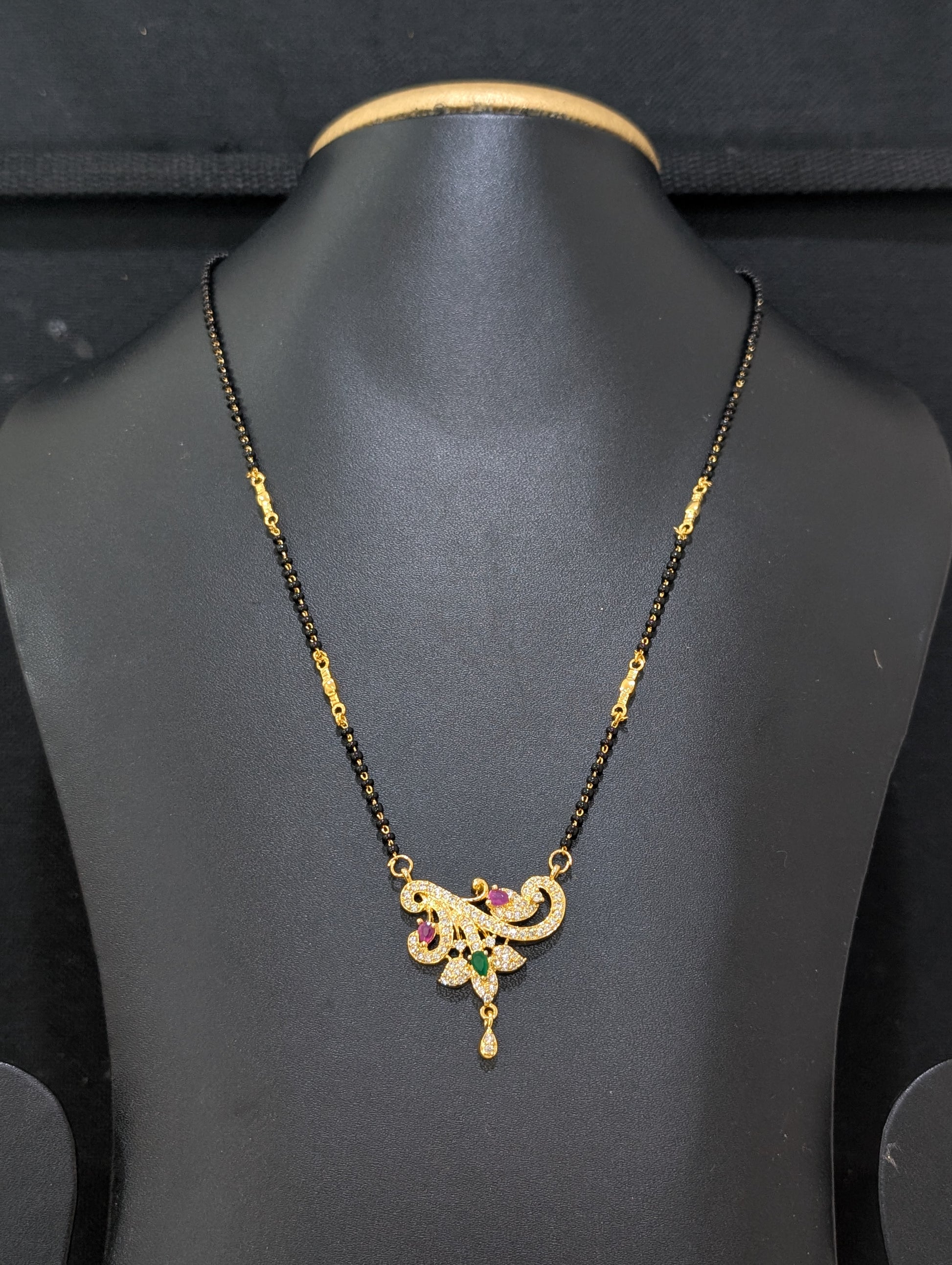 Mangalsutra Single strand One gram gold Design