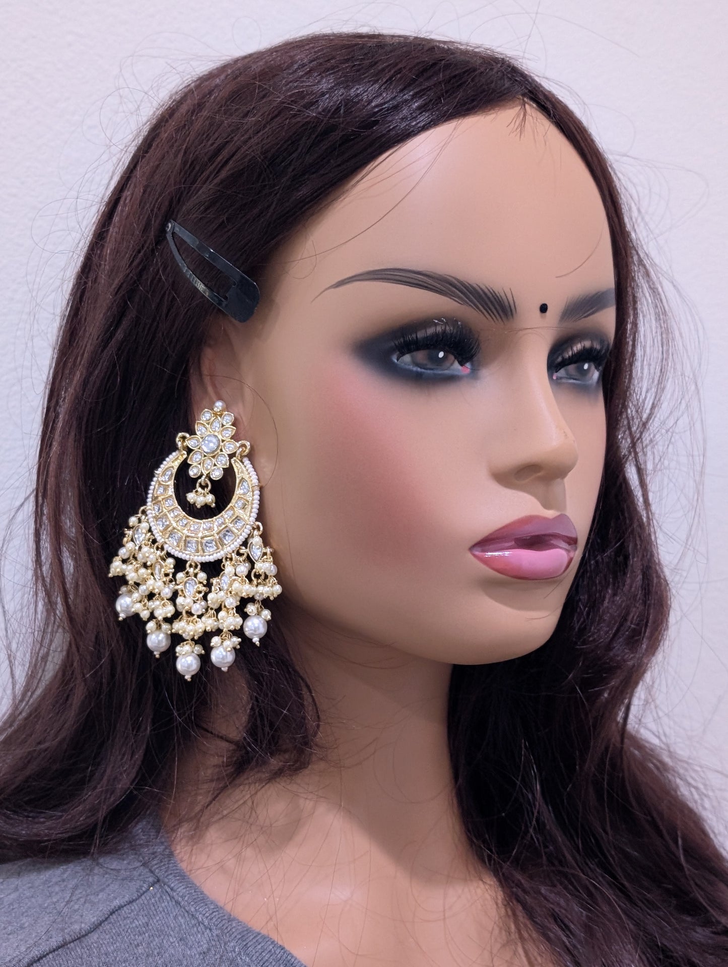 Kundan Maang Tikka and Earrings Combo - Design 2