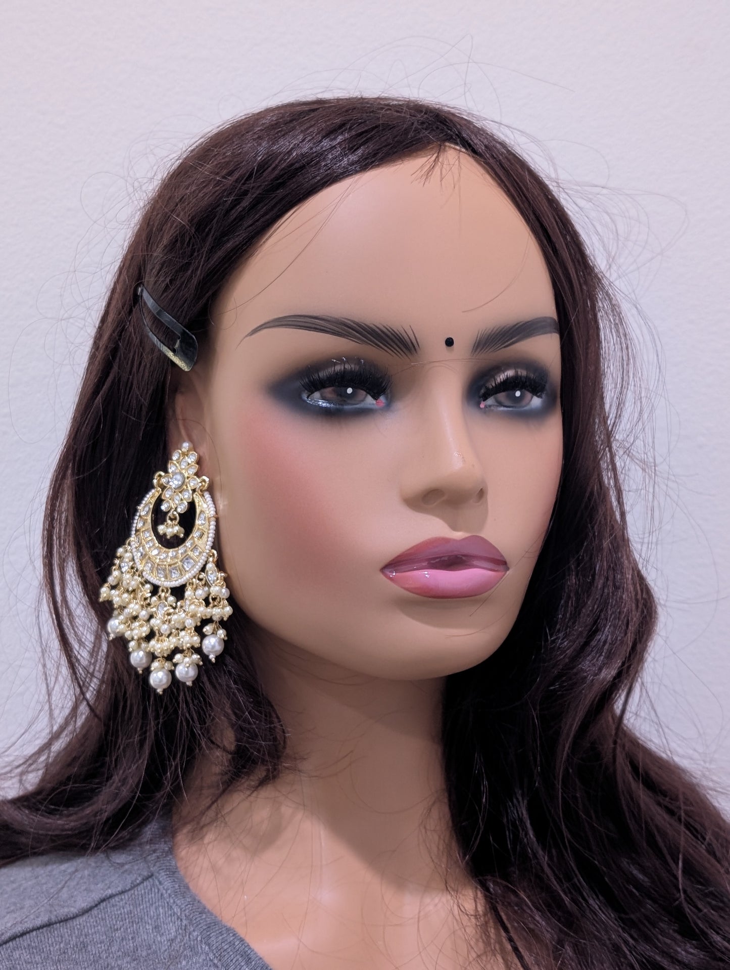 Kundan Maang Tikka and Earrings Combo - Design 2