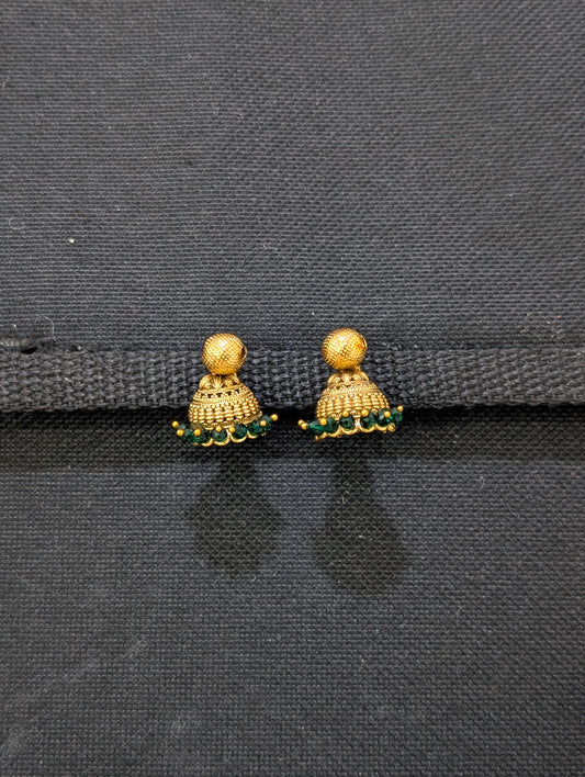 Gold plated Cut jhumka Earrings