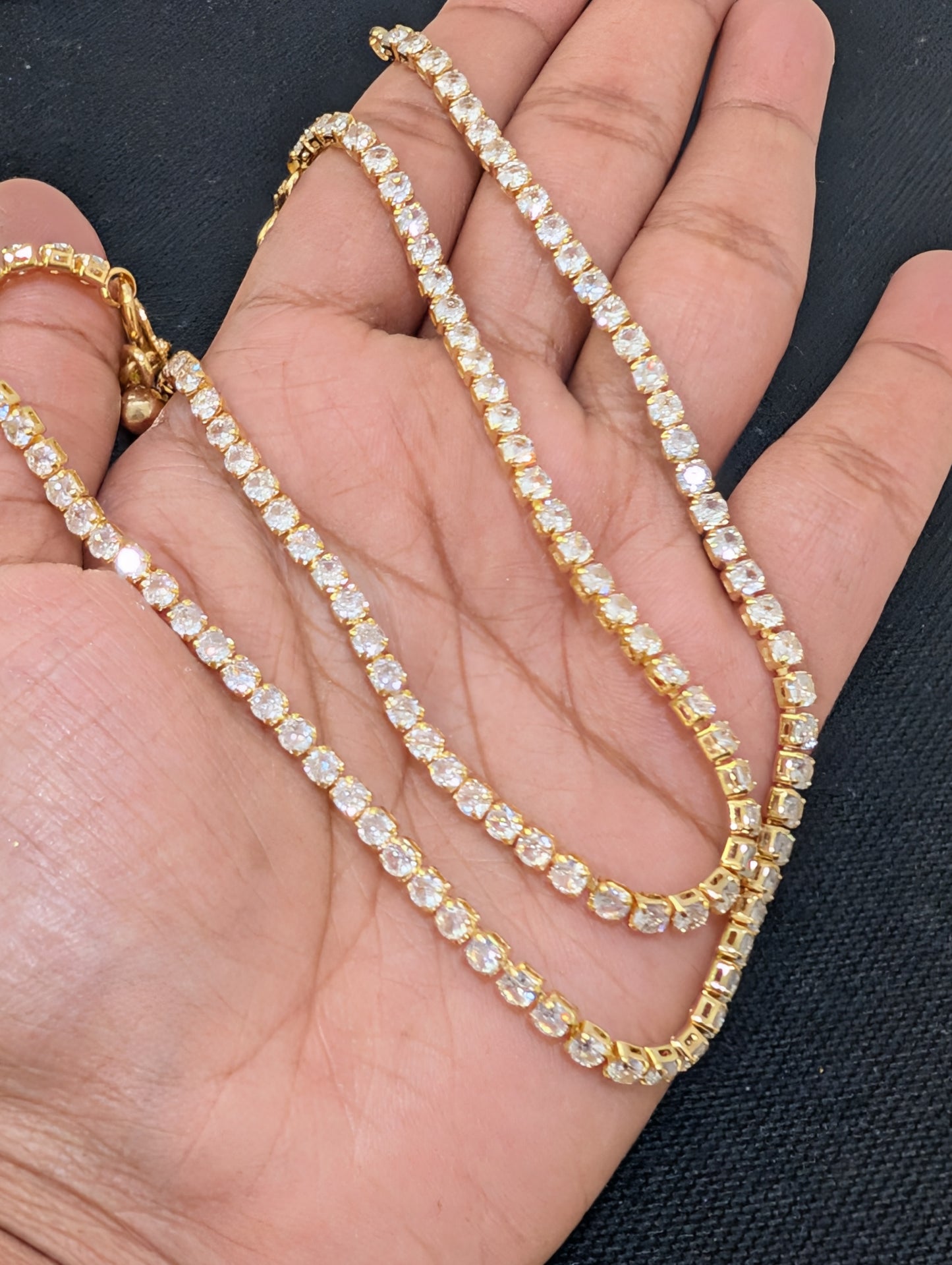 Simple CZ Anklets