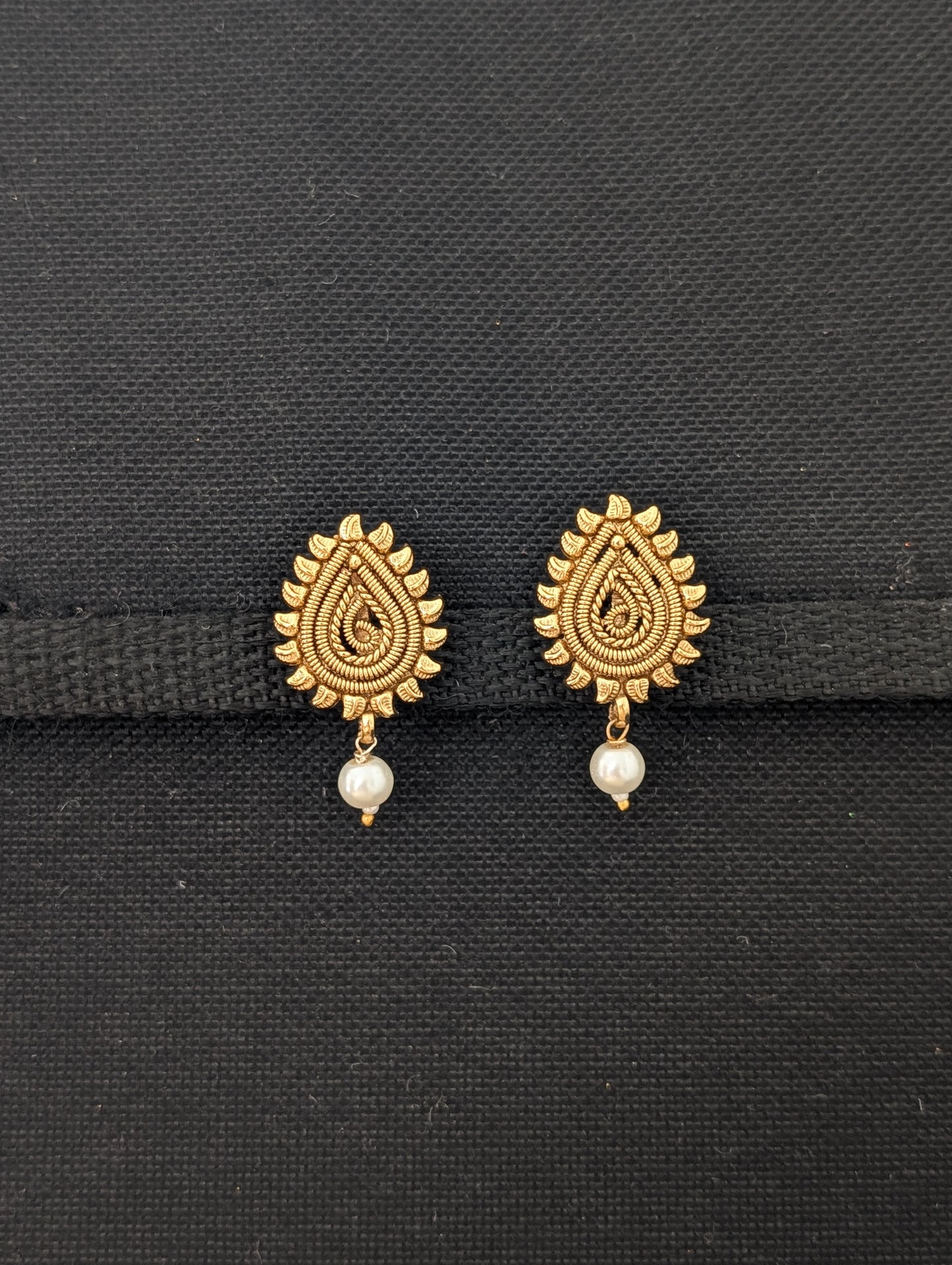 Gold plated Teardrop Stud Earrings
