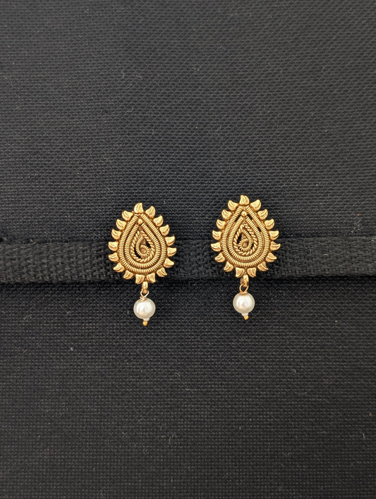 Gold plated Teardrop Stud Earrings