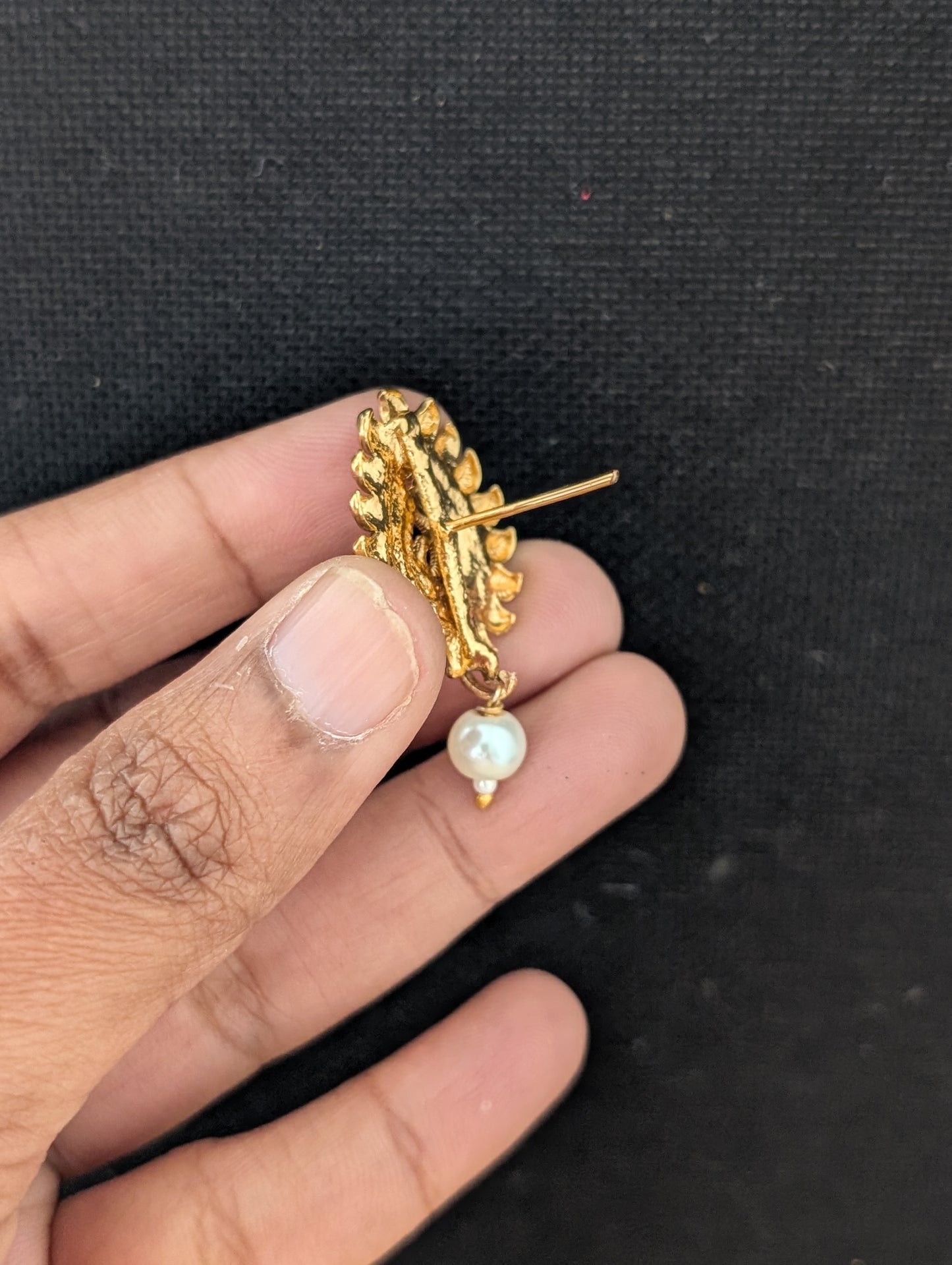 Gold plated Teardrop Stud Earrings