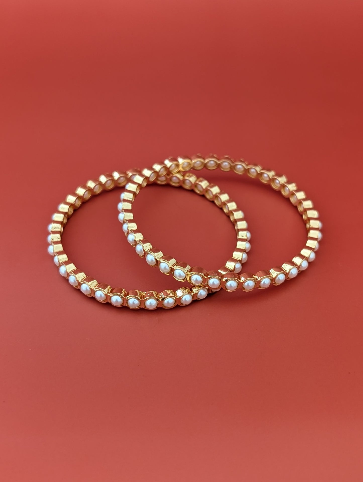 Pearl One gram gold plated Bangles