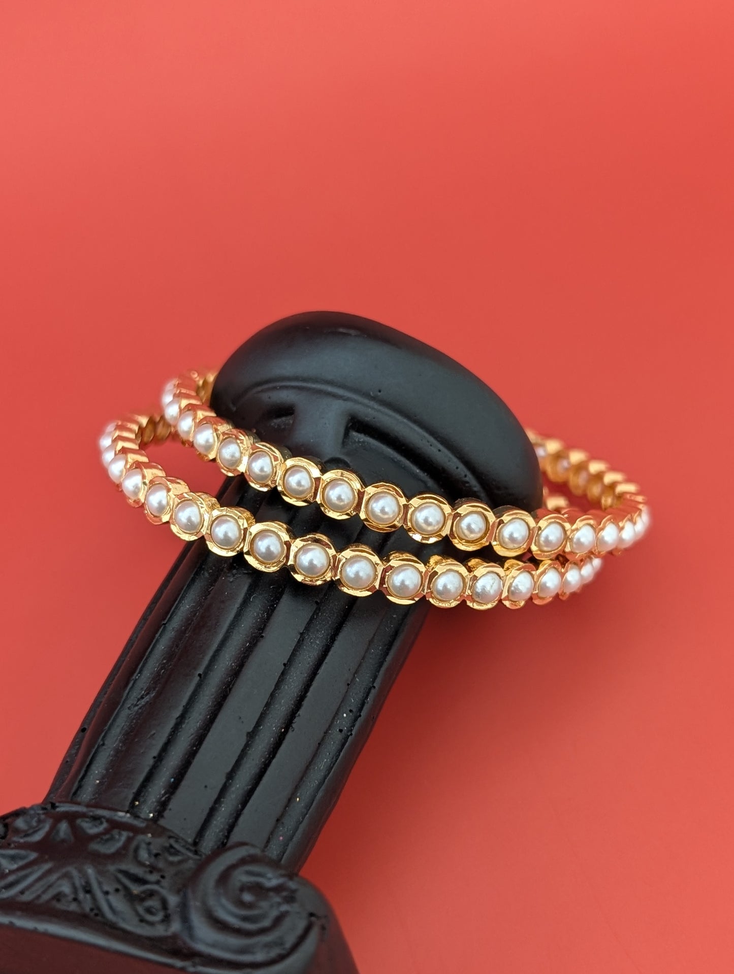 Pearl One gram gold plated Bangles