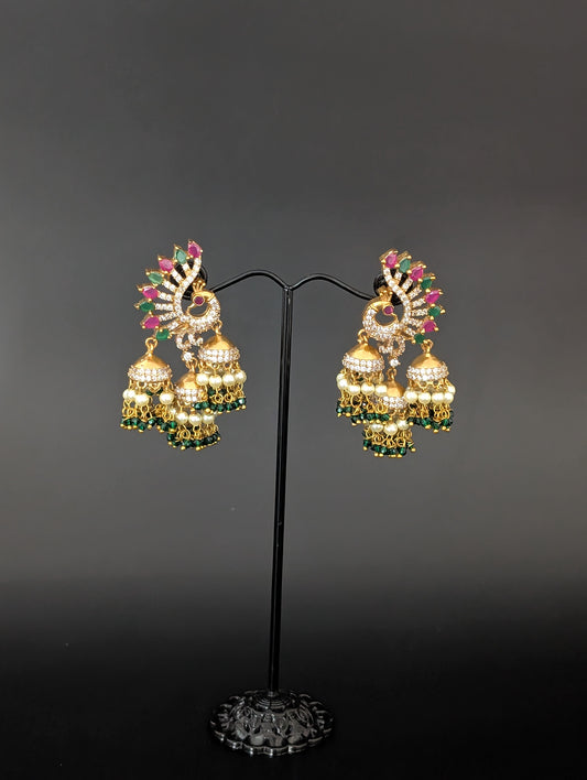Antique triple jhumka dangle Jhumka