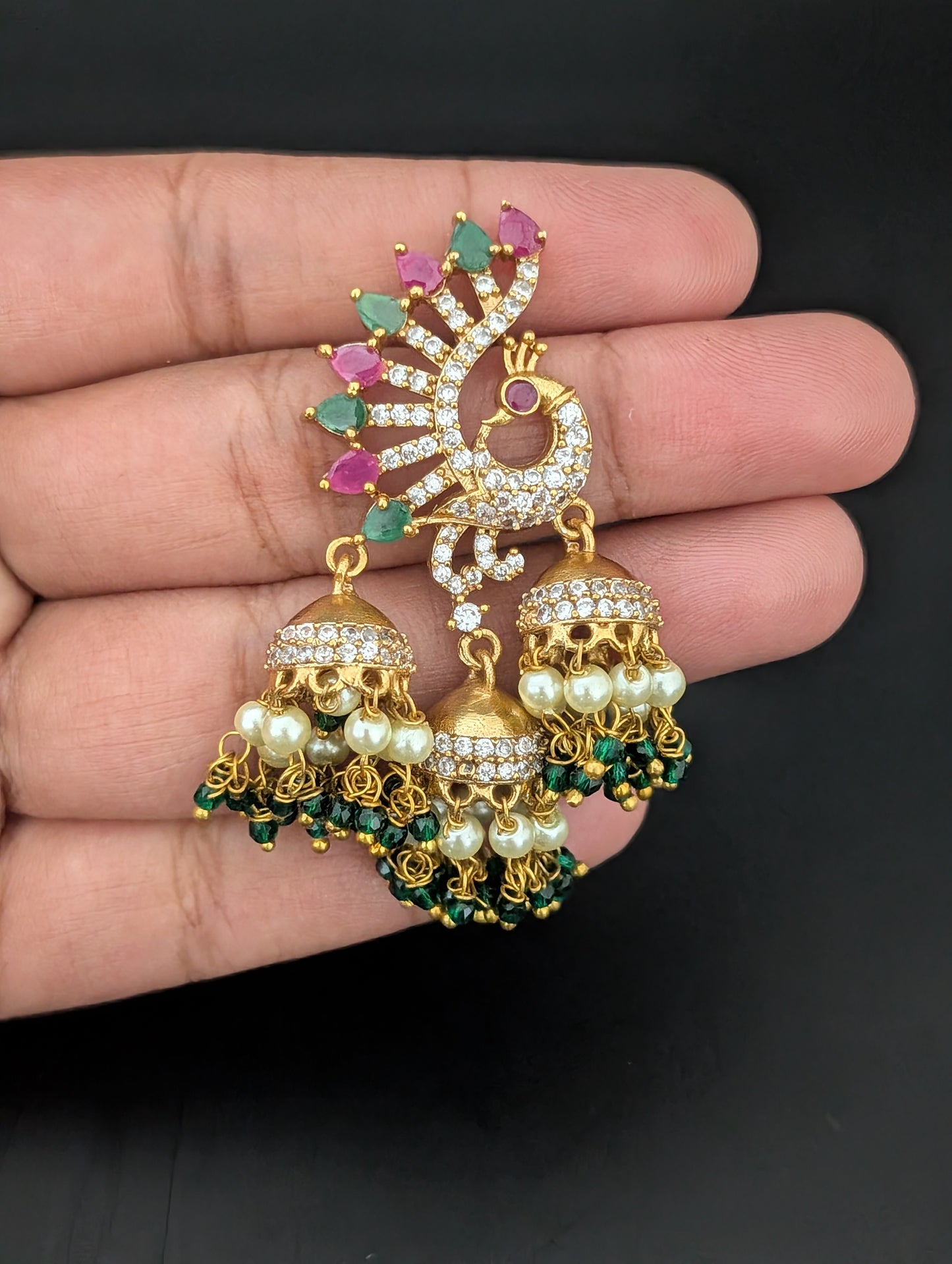Antique triple jhumka dangle Jhumka