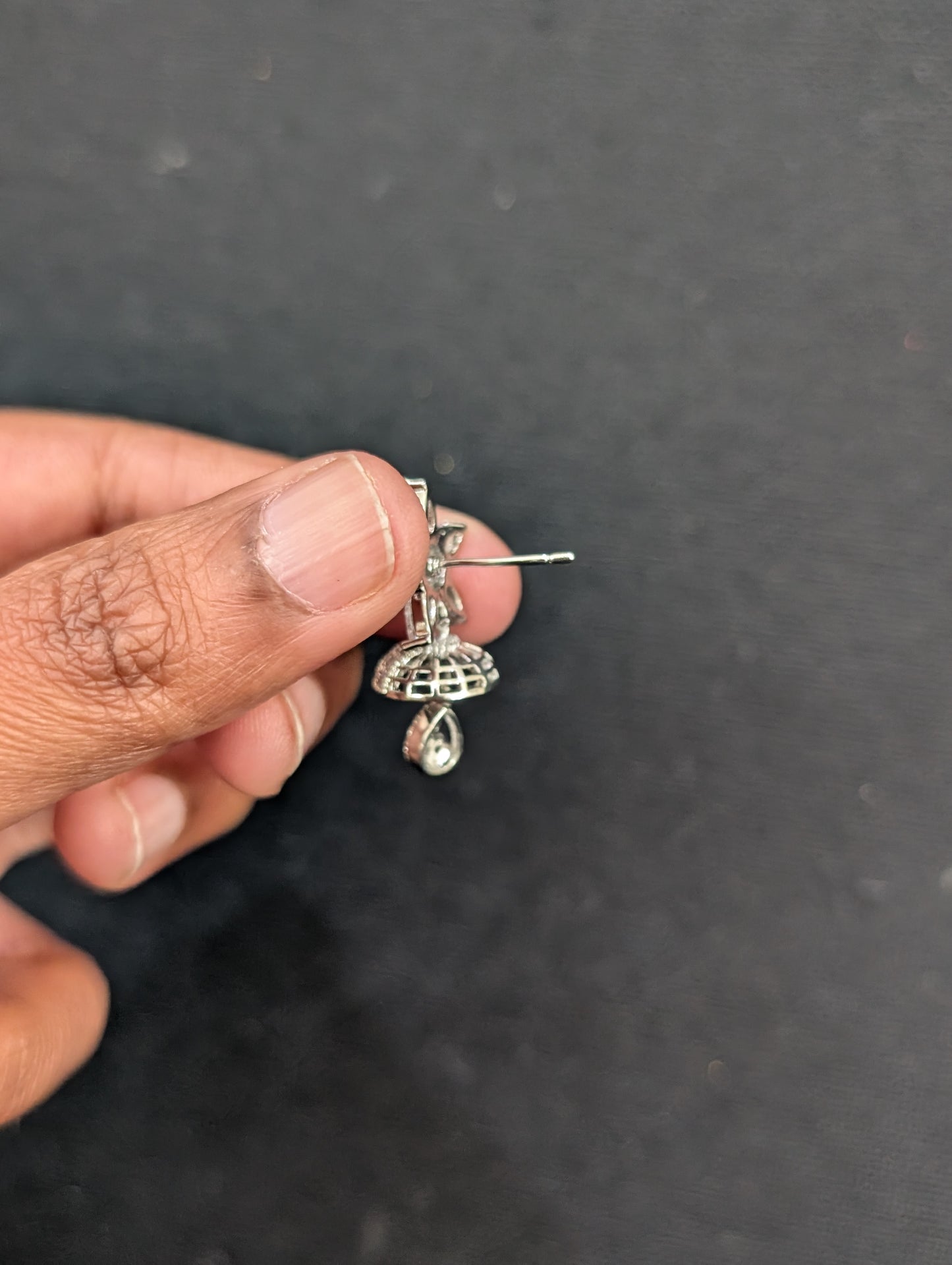 Small CZ Jhumka Earrings - D1