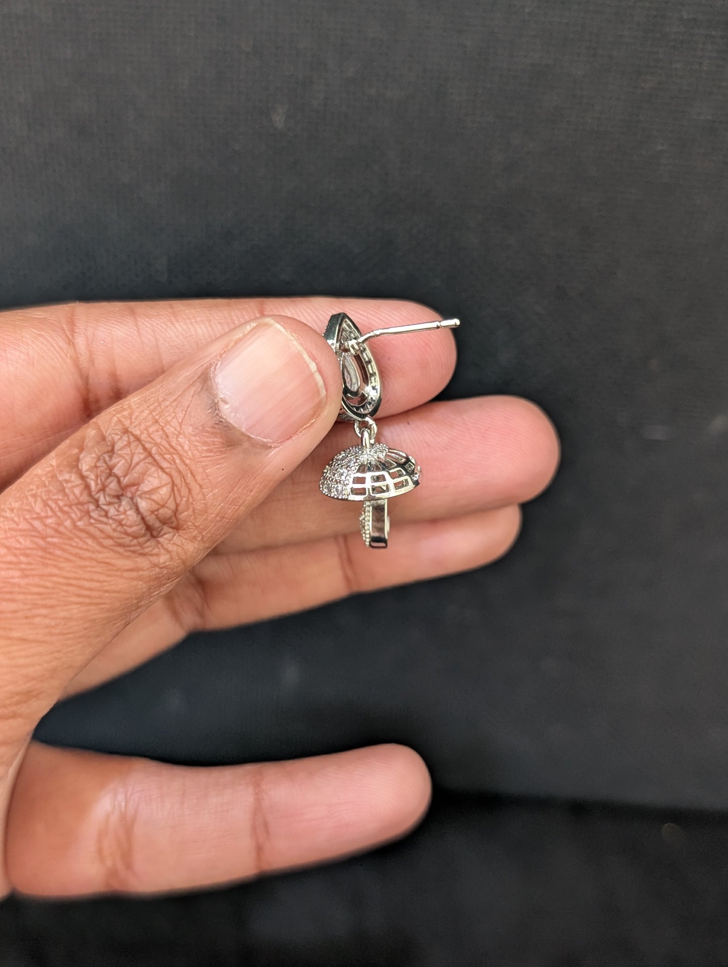 Small CZ Jhumka Earrings - D2