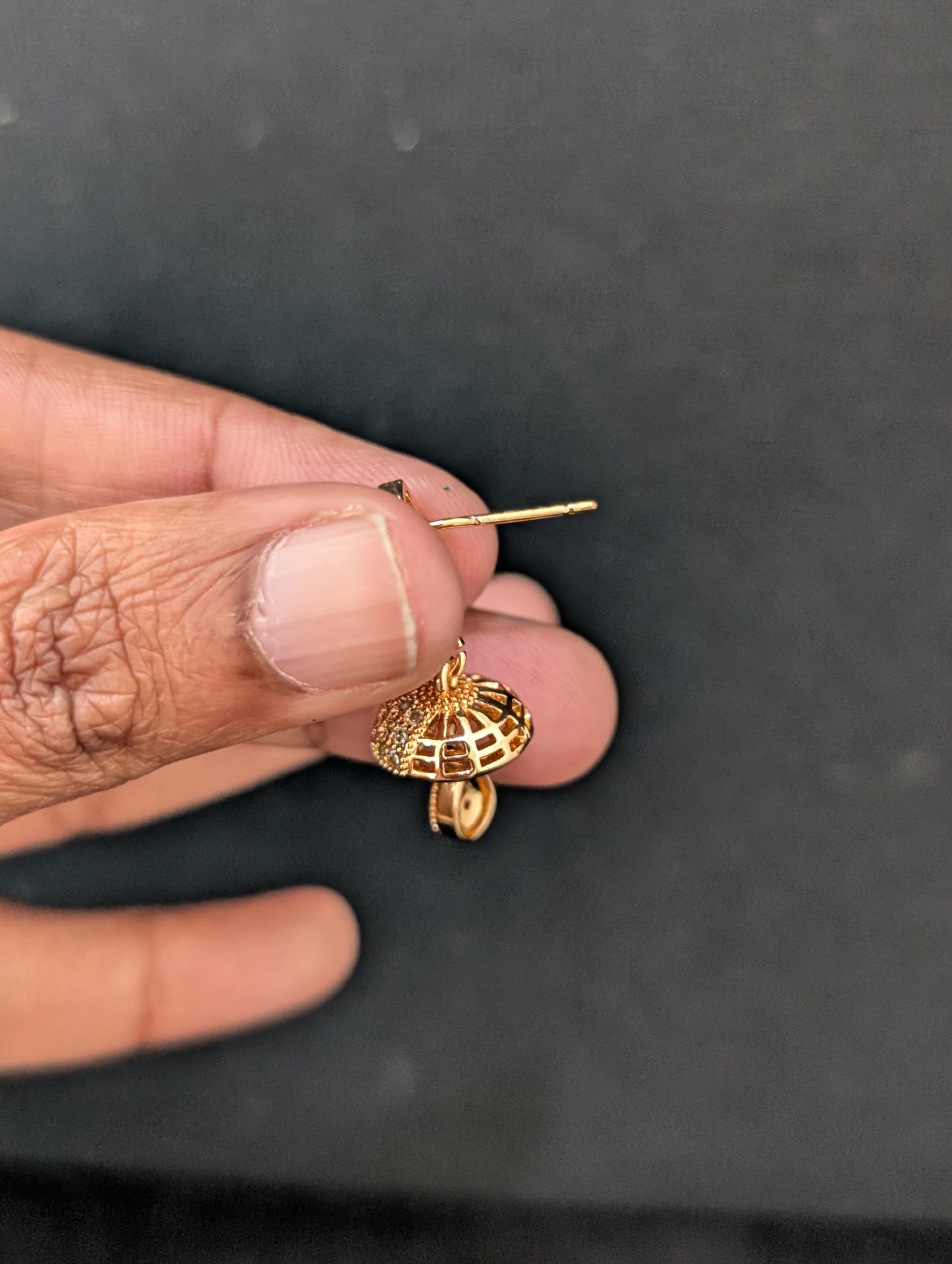 Small CZ Jhumka Earrings - D2