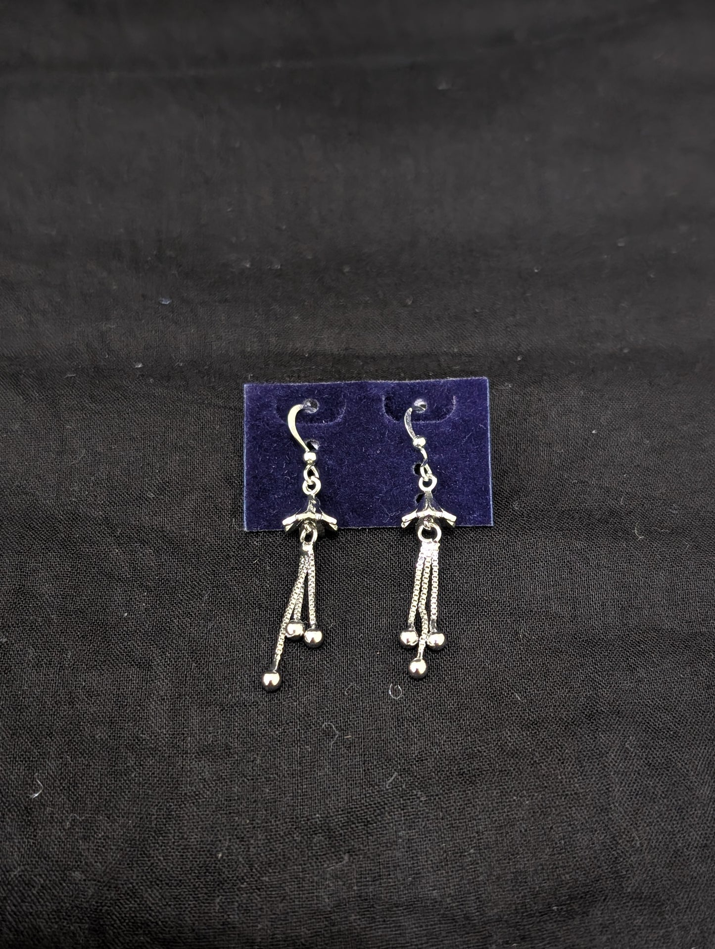 Mini jhumka CZ Hook drop Tassel Earrings