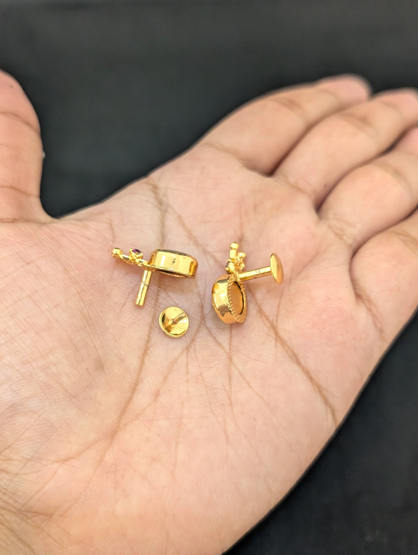 Micro gold plated Palakka style Necklace and Earrings set