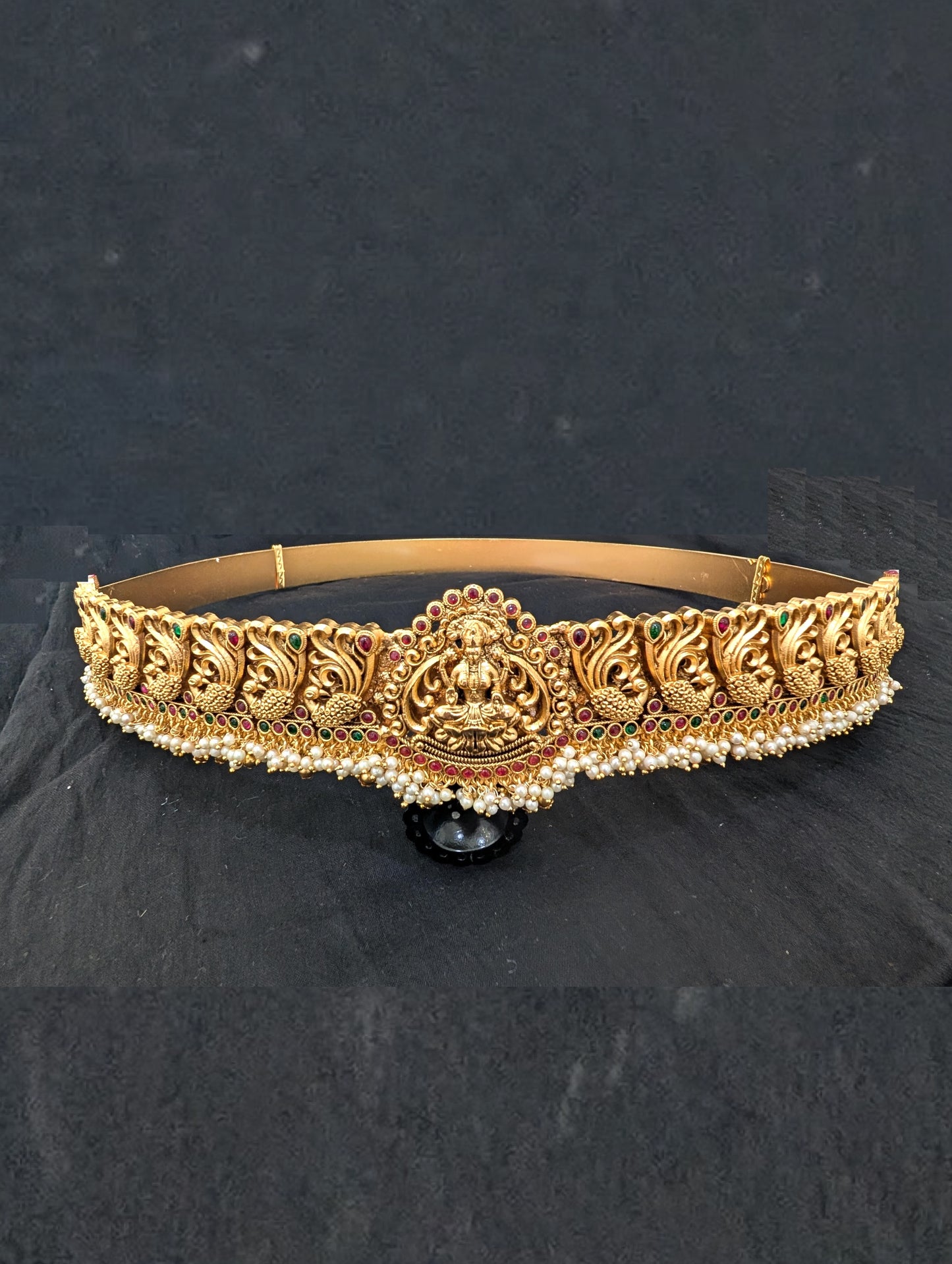 Antique Gold plated Kemp Lakshmi ji Hip Chain / Waist Belt / Belly Chain