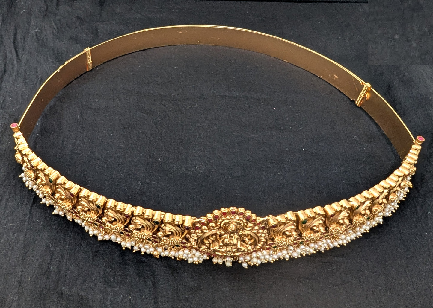 Antique Gold plated Kemp Lakshmi ji Hip Chain / Waist Belt / Belly Chain
