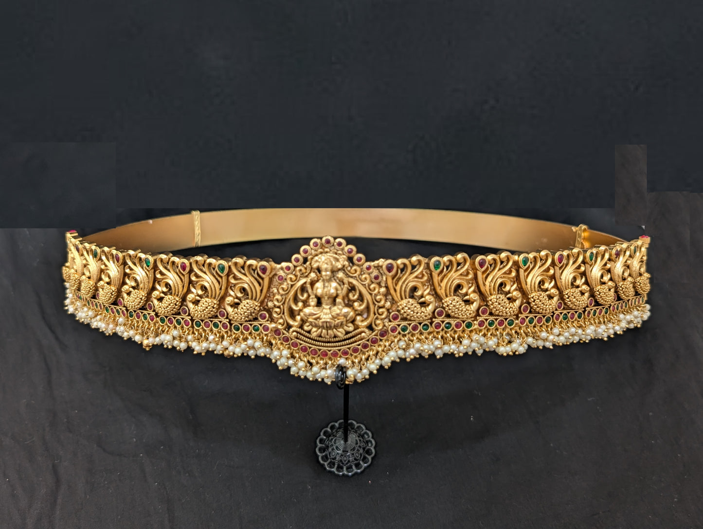 Antique Gold plated Kemp Lakshmi ji Hip Chain / Waist Belt / Belly Chain