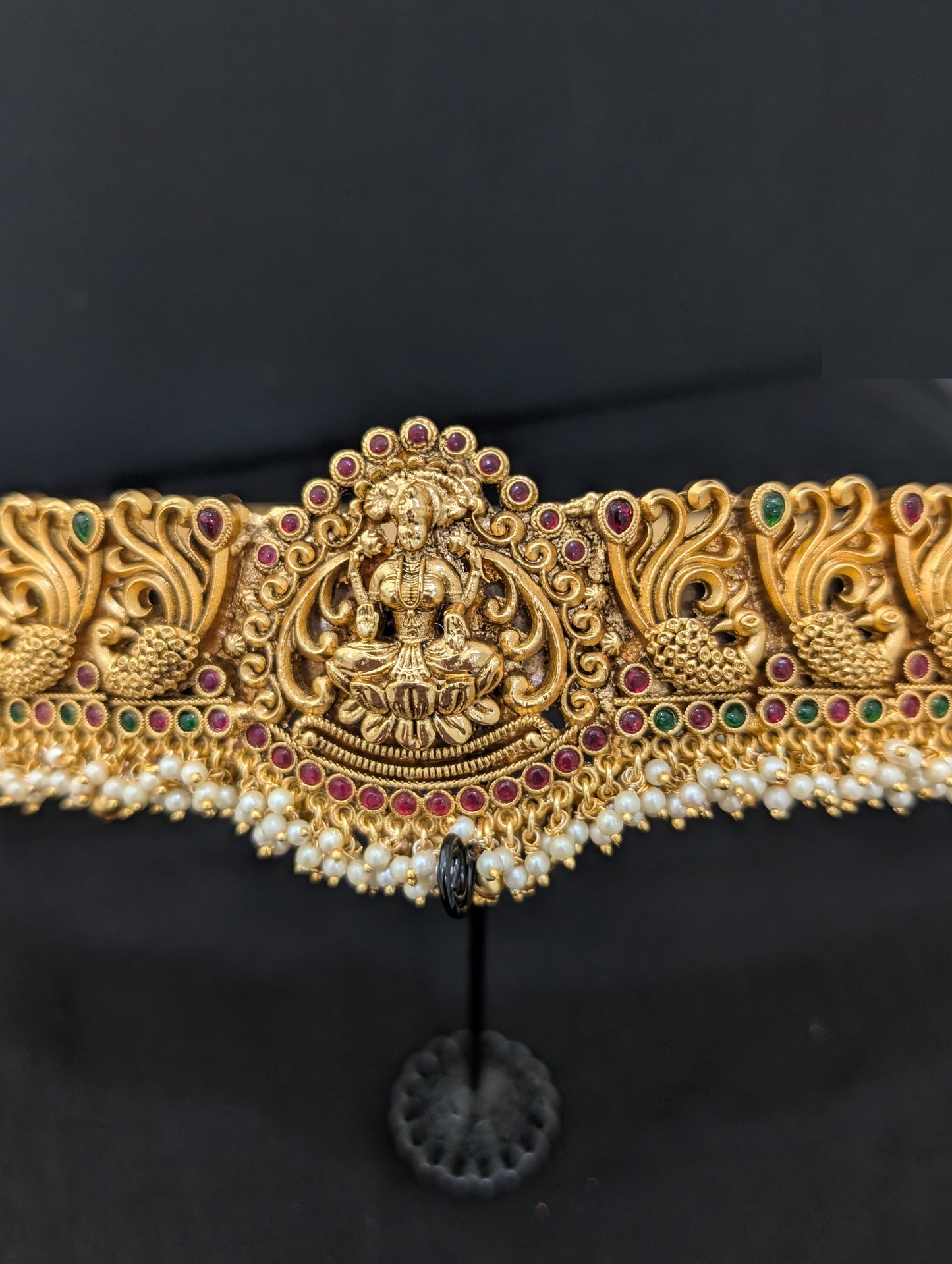 Antique Gold plated Kemp Lakshmi ji Hip Chain / Waist Belt / Belly Chain