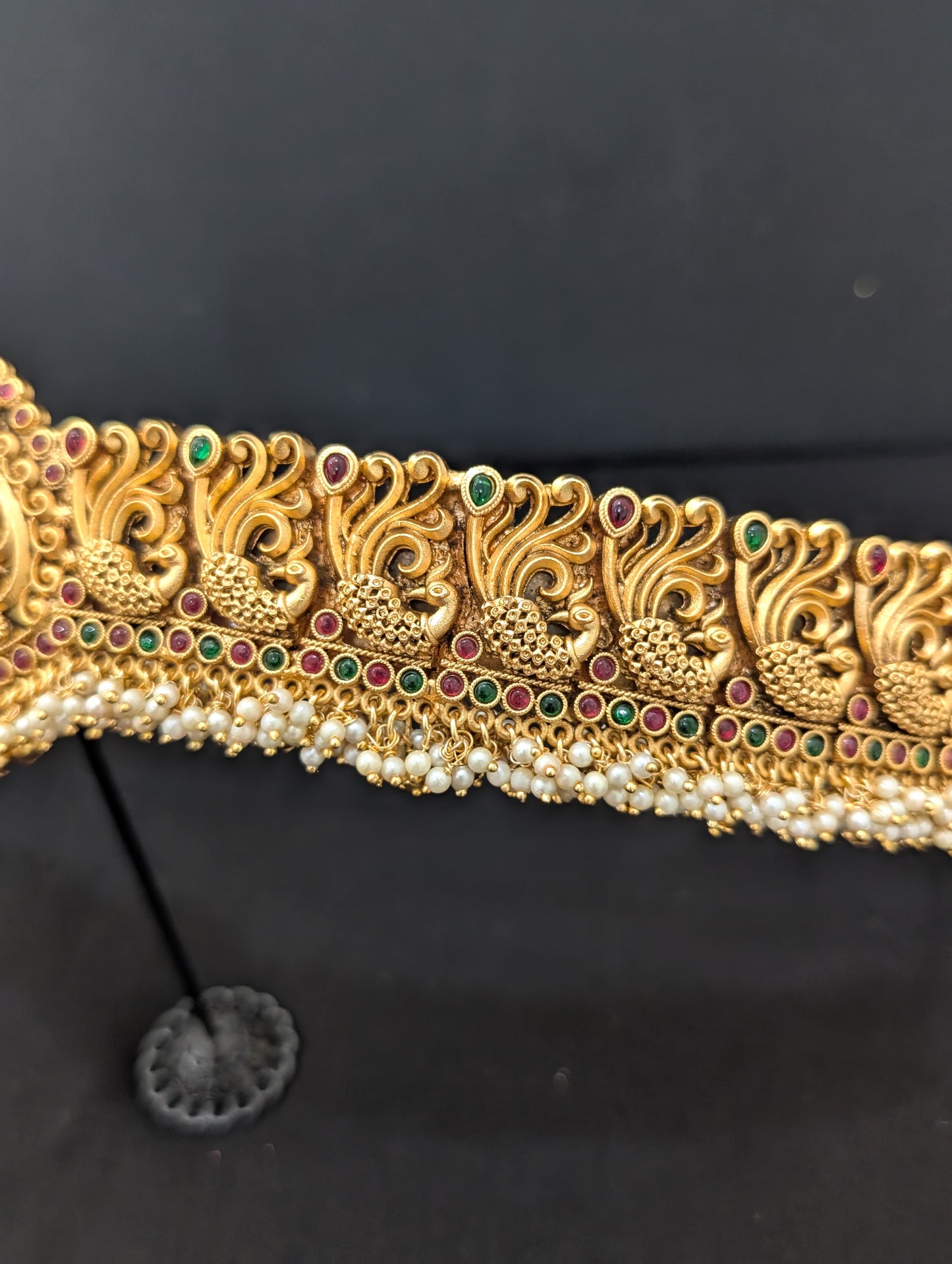 Antique Gold plated Kemp Lakshmi ji Hip Chain / Waist Belt / Belly Chain