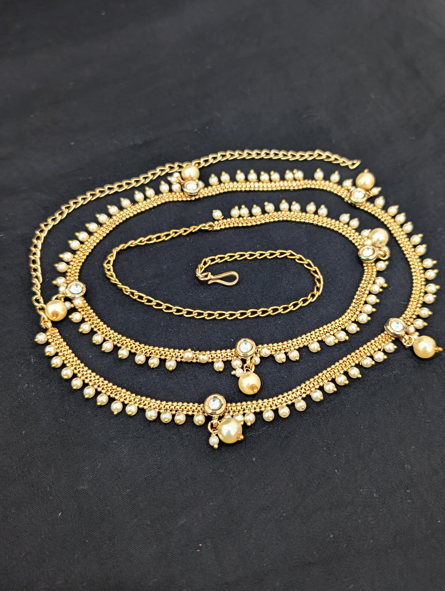 Gold plated Kundan Hip Chain / Waist Belt / Belly Chain