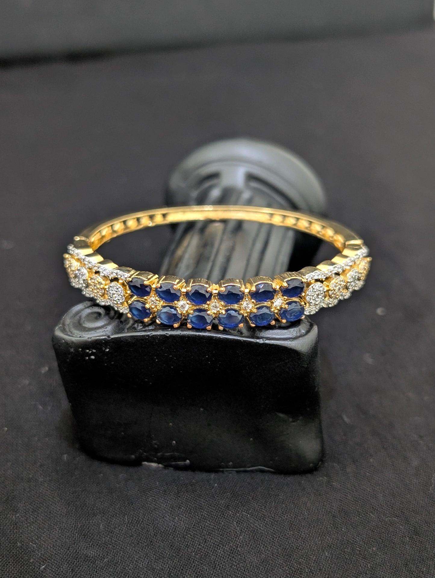 CZ stone One gram gold Bangle Bracelet - Design 28