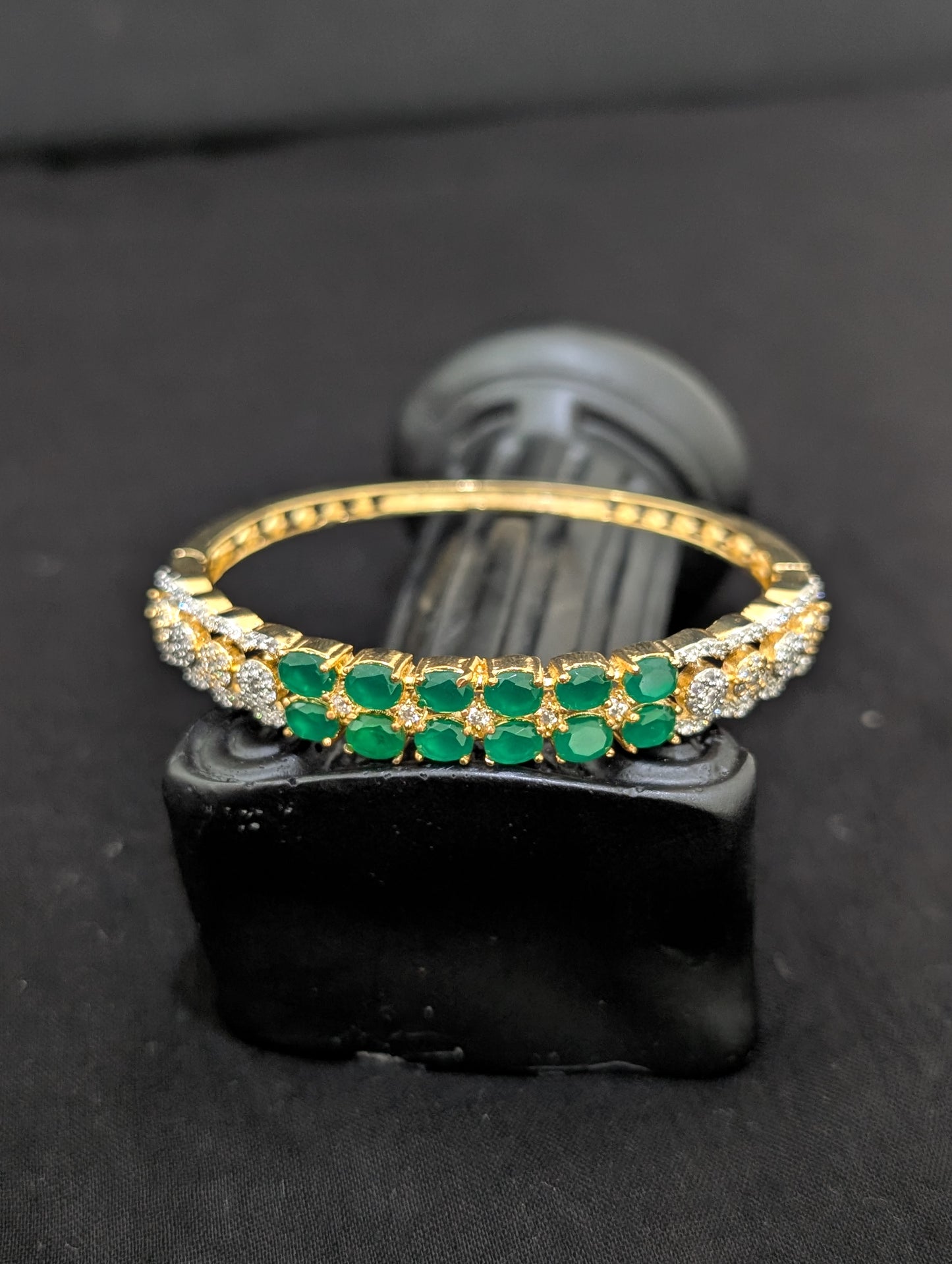 CZ stone One gram gold Bangle Bracelet - Design 28