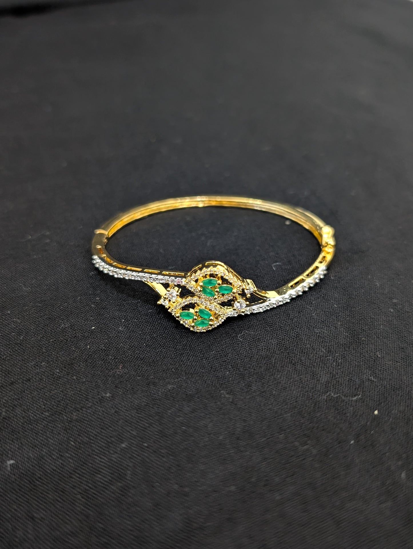 CZ stone One gram gold Bangle Bracelet - Design 31