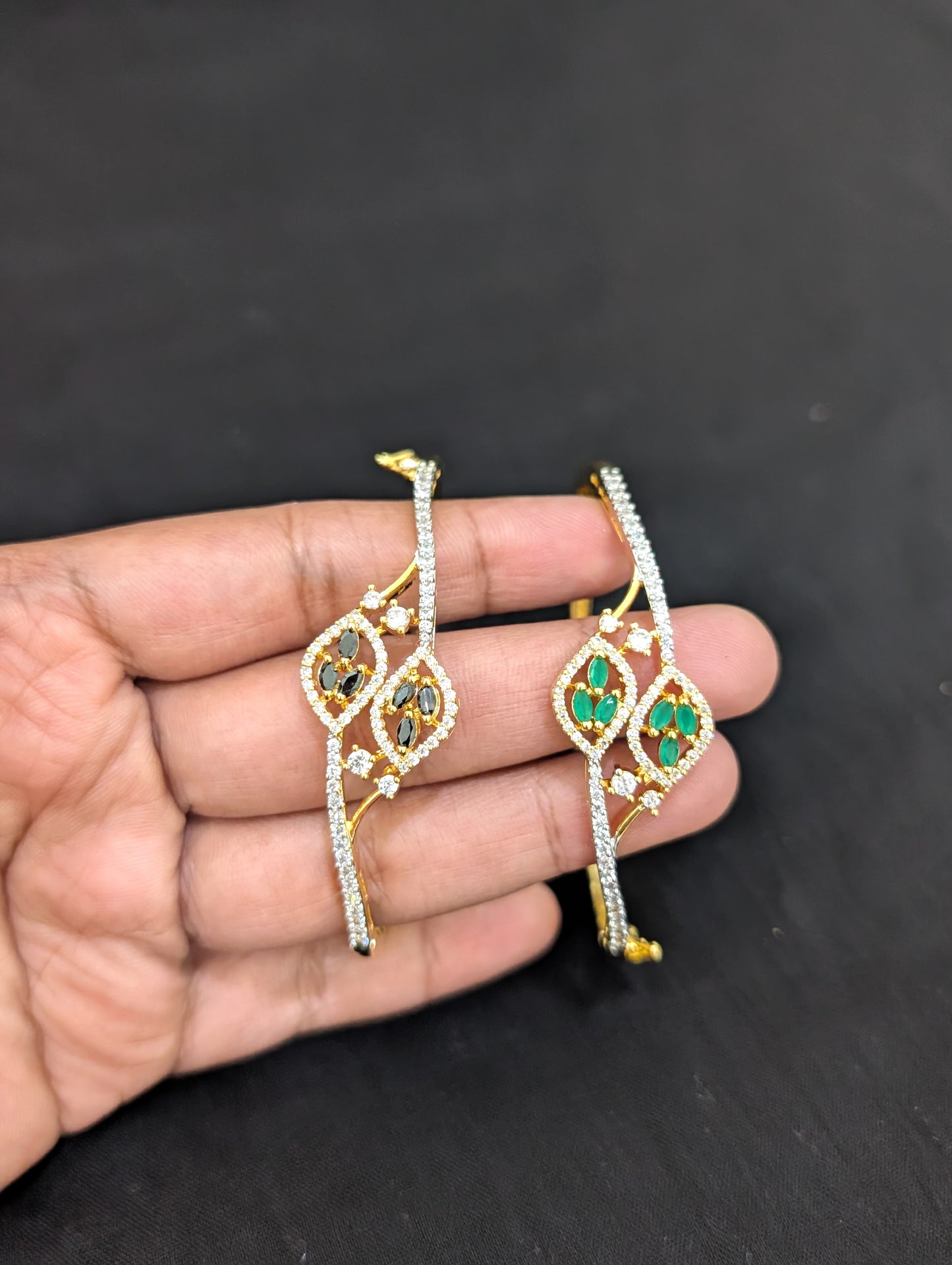 CZ stone One gram gold Bangle Bracelet - Design 31