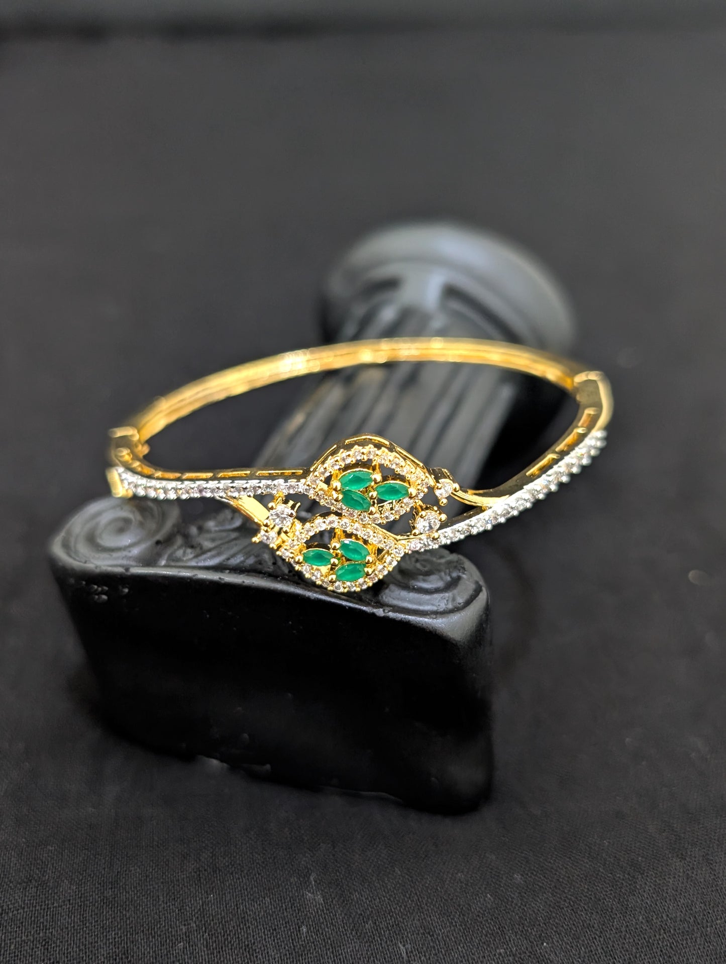 CZ stone One gram gold Bangle Bracelet - Design 31