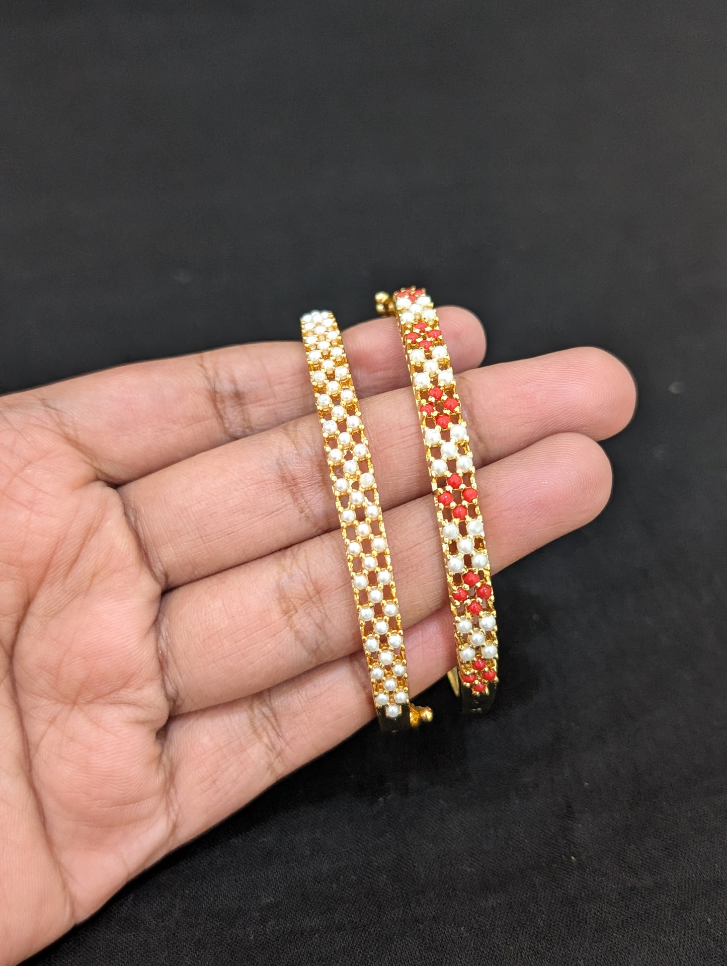 CZ stone One gram gold Bangle Bracelet - Design 32