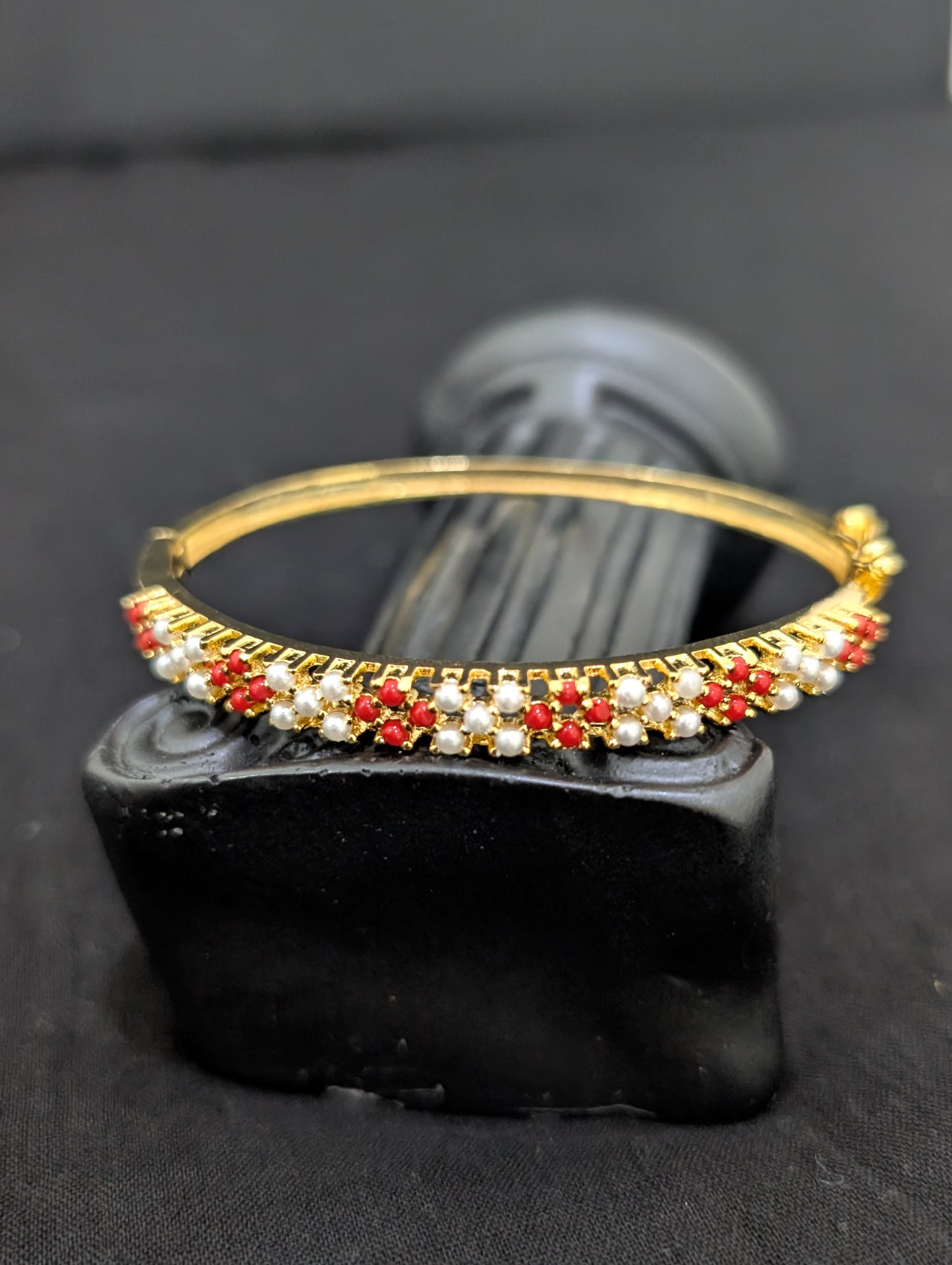 CZ stone One gram gold Bangle Bracelet - Design 32