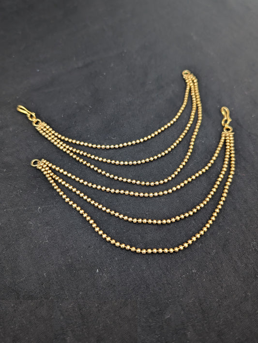 Triple layer ball chain Earrings chain / Maatal / Kaan Chain