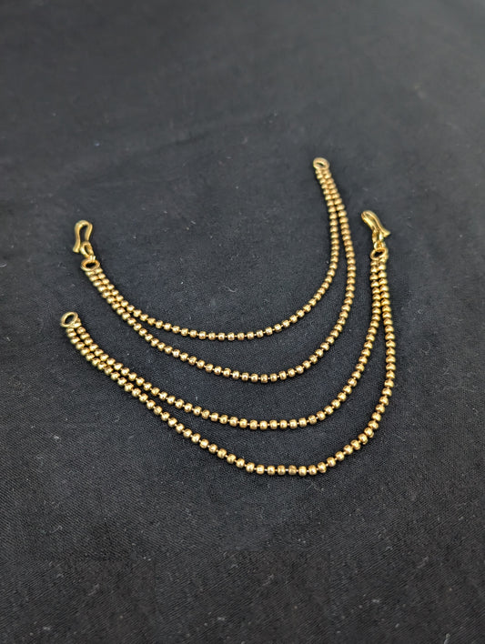 Double layer ball chain Earrings chain / Maatal / Kaan Chain