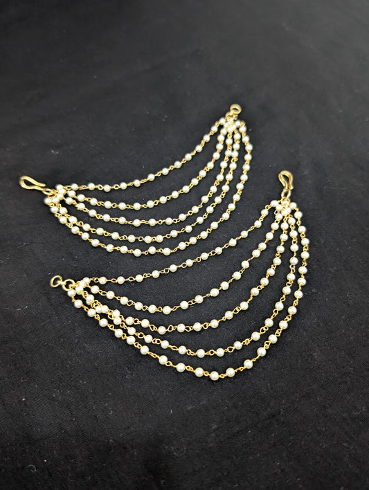 Five layer mini pearl chain Earrings chain / Maatal / Kaan Chain
