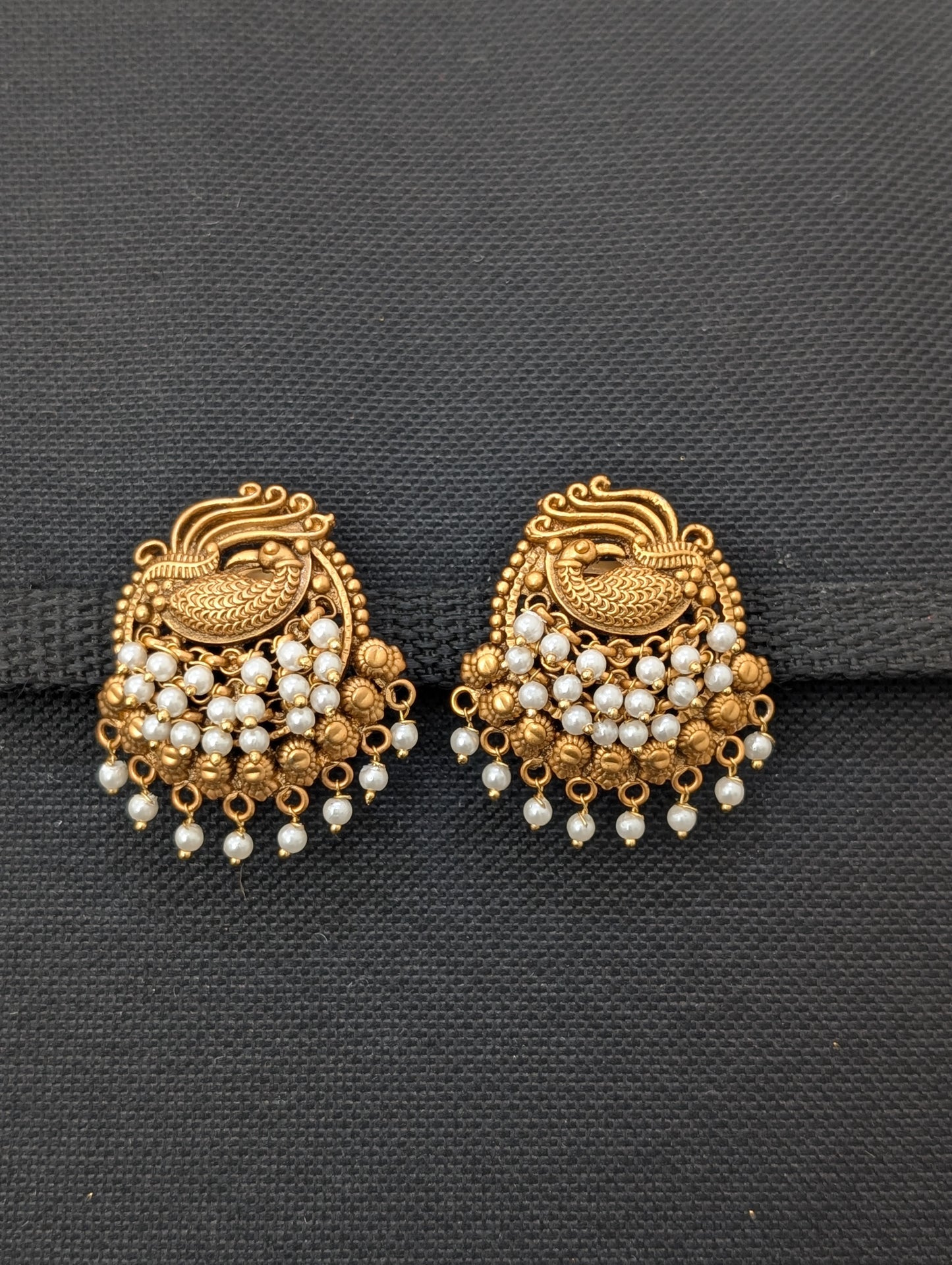 Peacock design Antique Chandbali Earrings