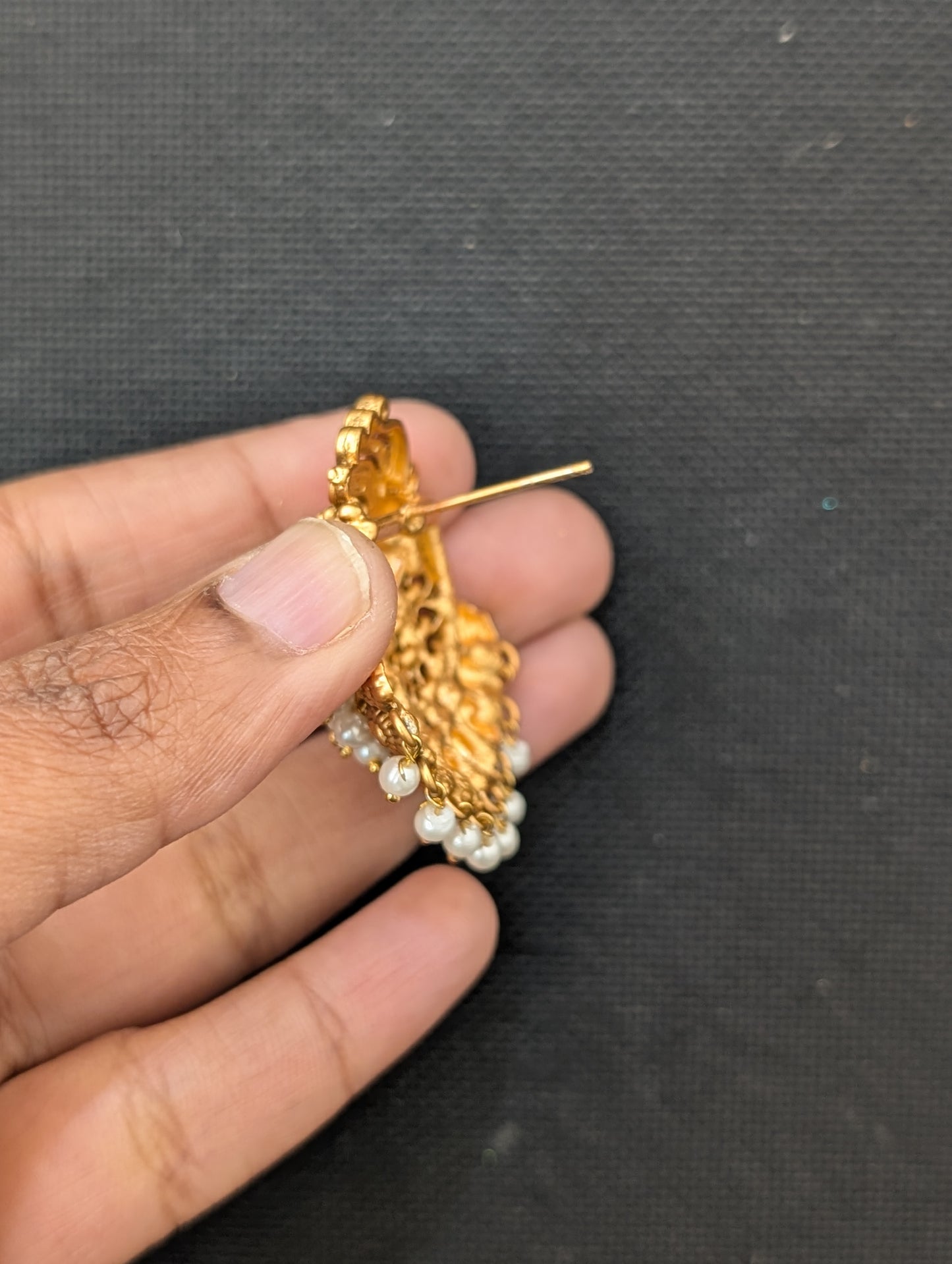 Peacock design Antique Chandbali Earrings