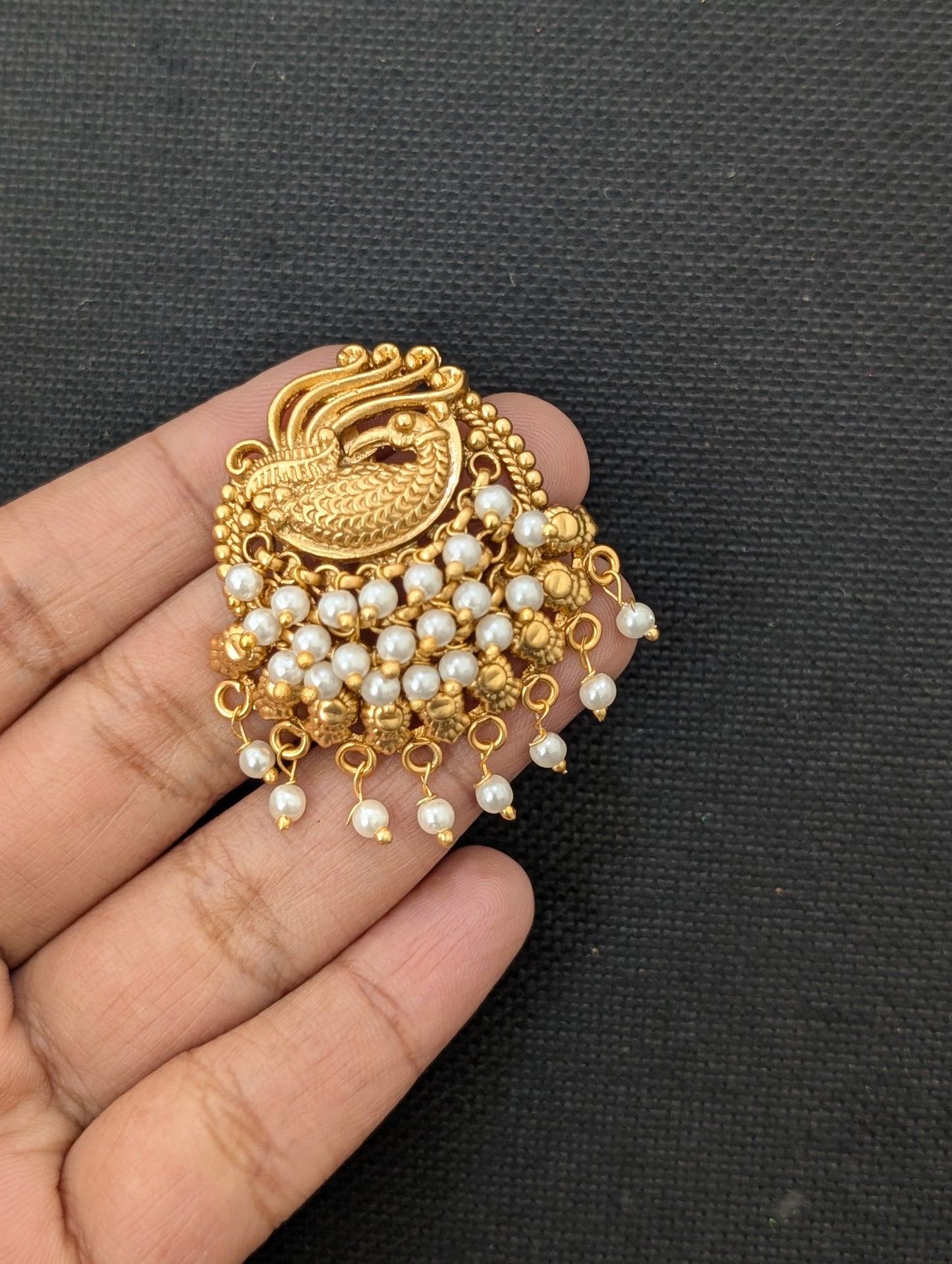 Peacock design Antique Chandbali Earrings