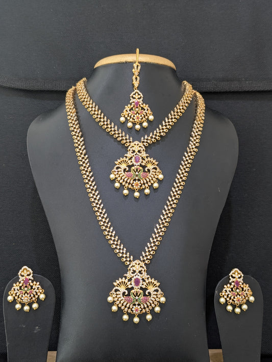 One gram gold plated CZ Mini Bridal Set