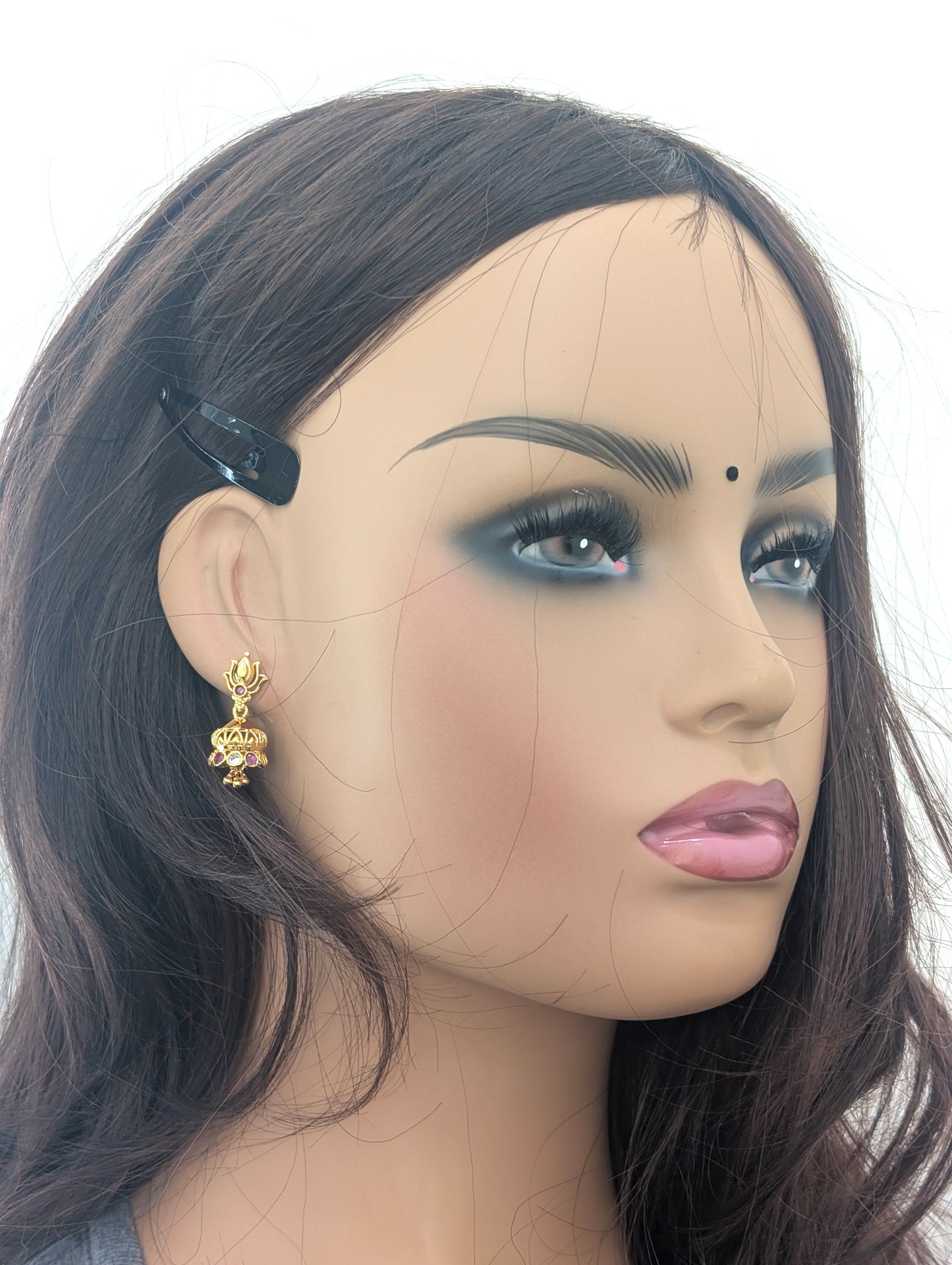 Micro gold plated Small CZ Jhumka Earrings