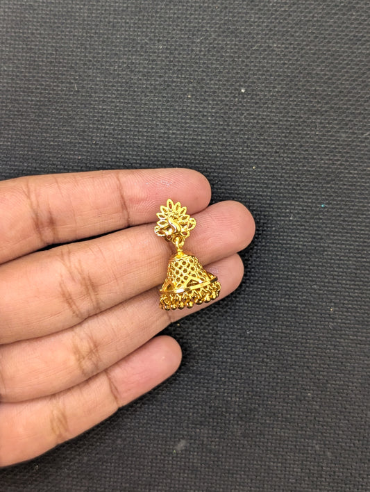 Micro gold plated Peacock Jhumka Earrings