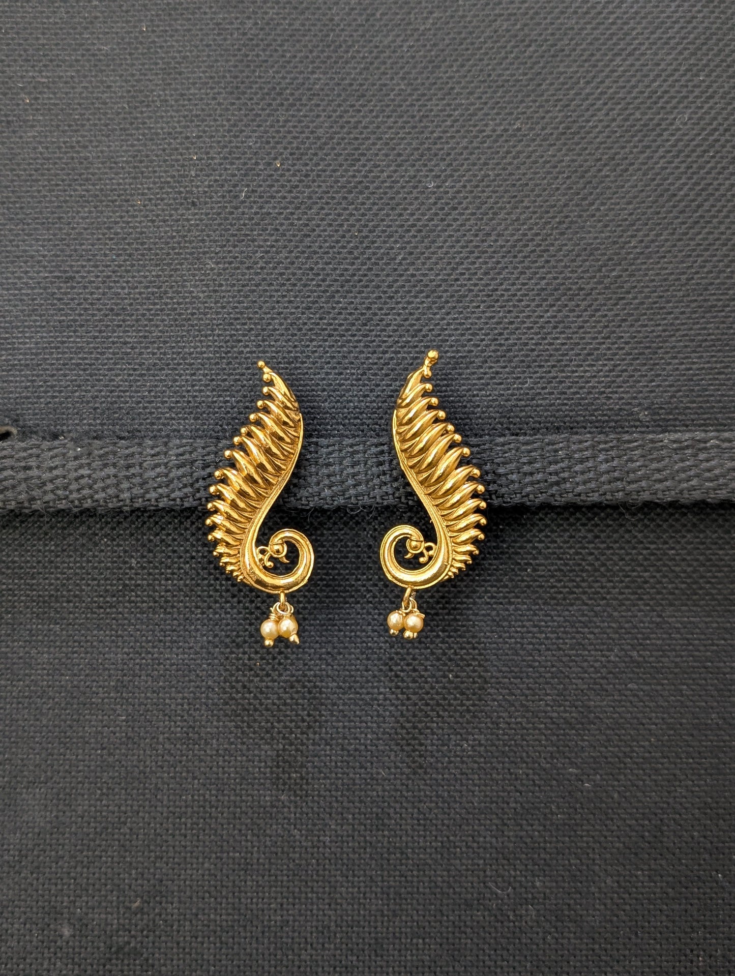 Peacock design stud earrings
