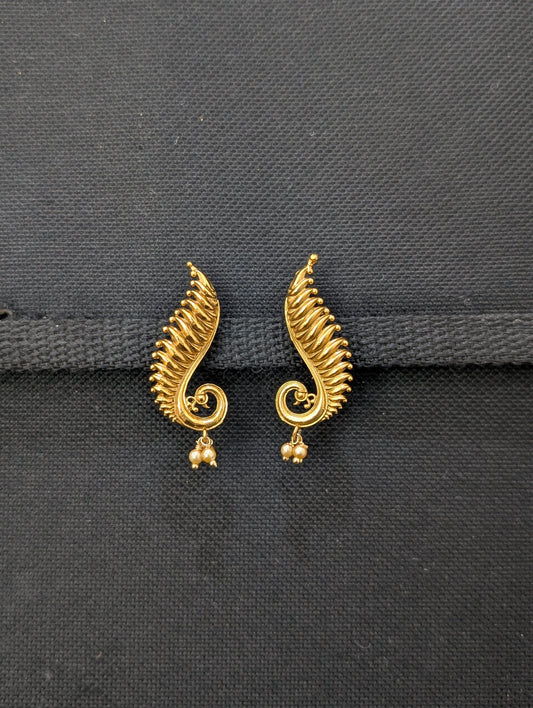 Peacock design stud earrings