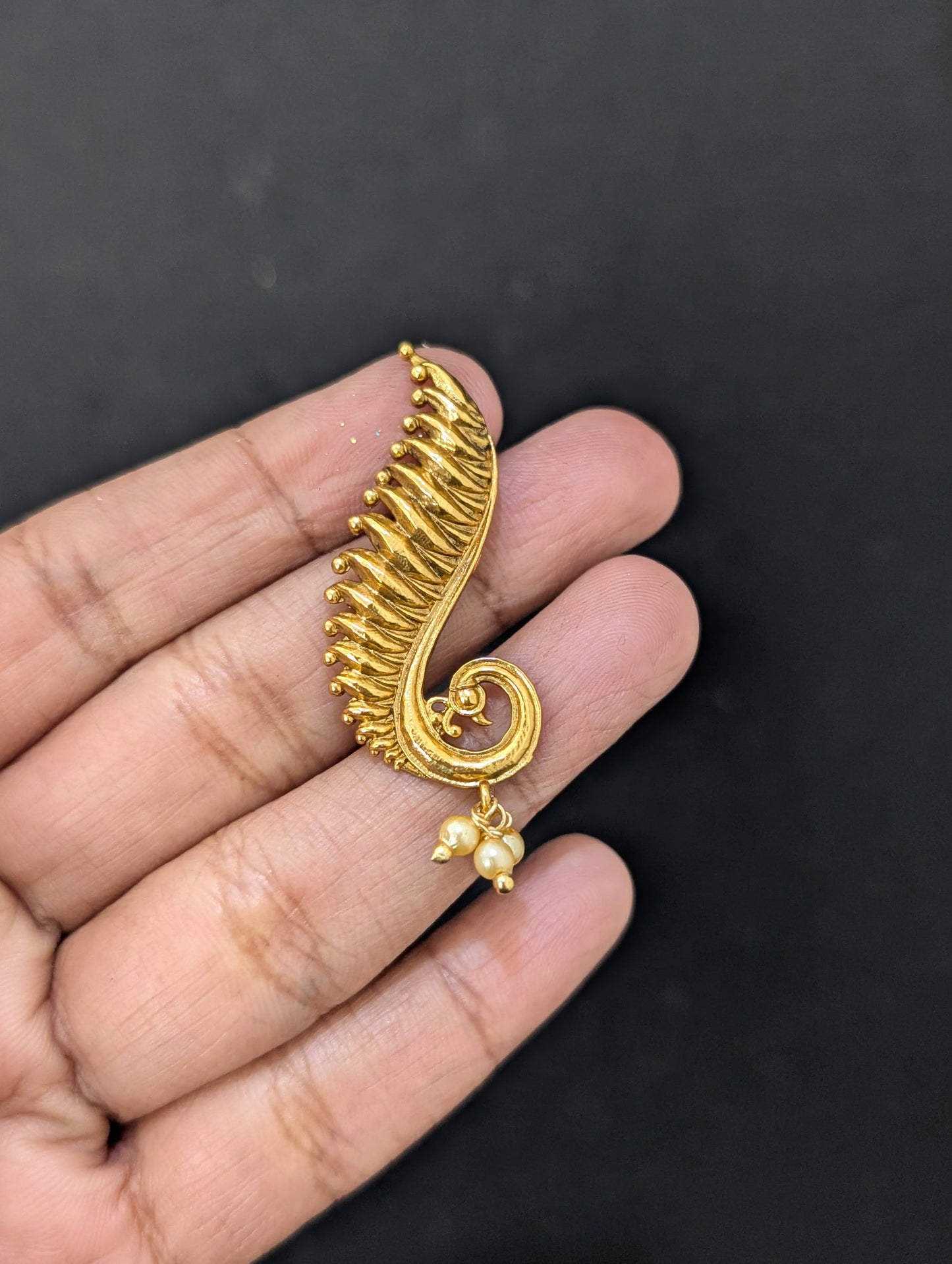 Peacock design stud earrings