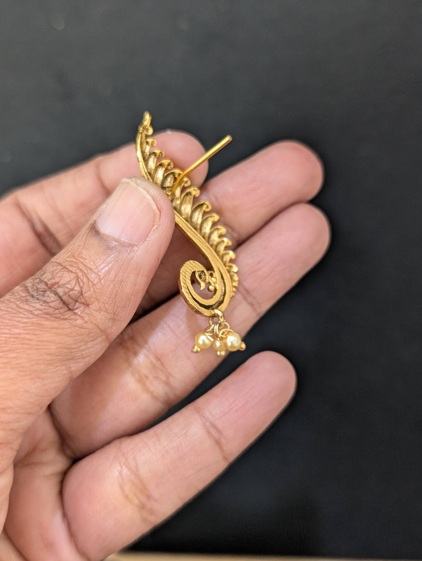 Peacock design stud earrings
