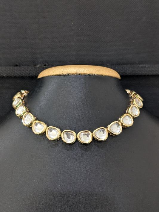 Gold plated Kundan Choker Necklace